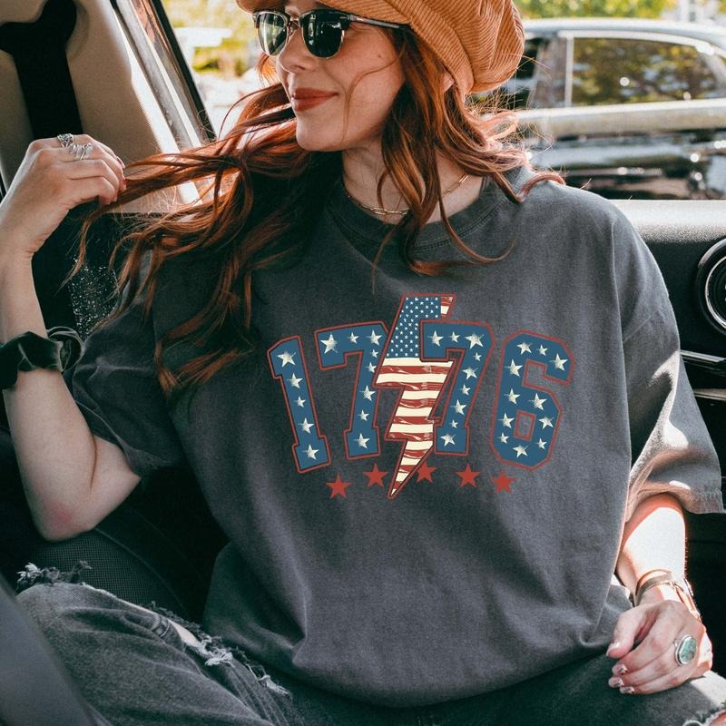 4th of July 1776 Shirt , USA Flag Shirt , Independence Day Women Shirt , Fourth of July Woman Sweatshirt, USA Flag 1776...