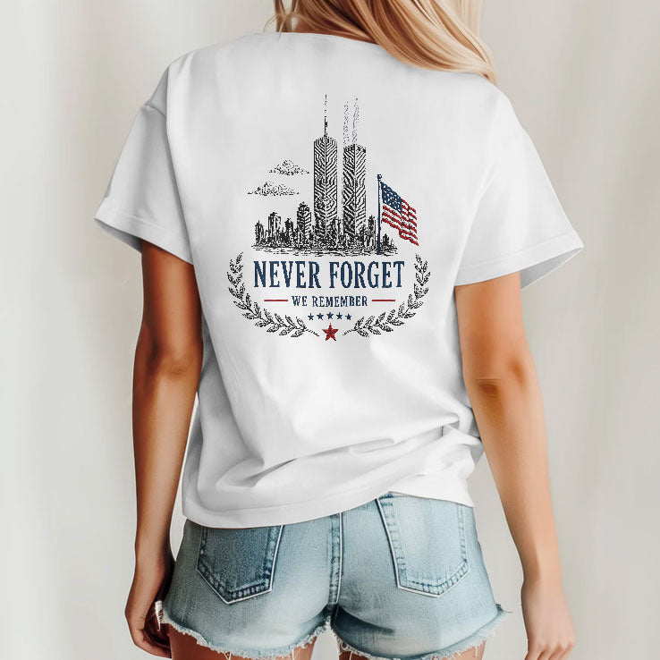 9/11 25th Anniversary Never Forget We Remember T Shirt