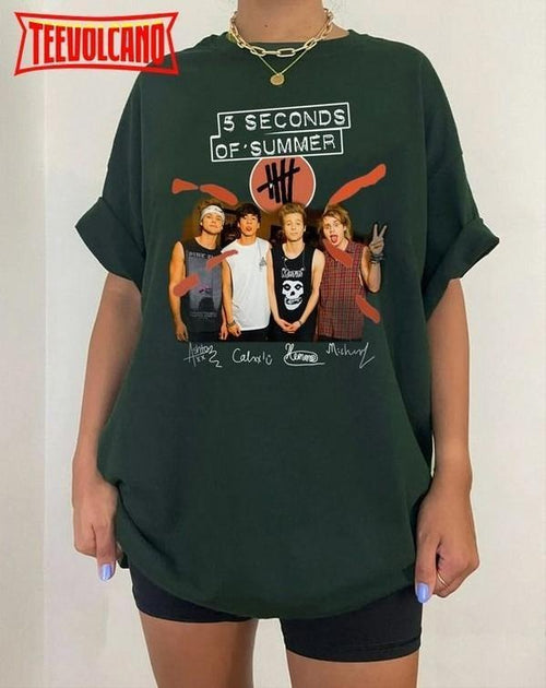 5 Seconds Of Summer Vintage Music Graphic , The Show Tour Merch T-Shirts, Hoodie, Sweatshirt | PureTeeCo.com