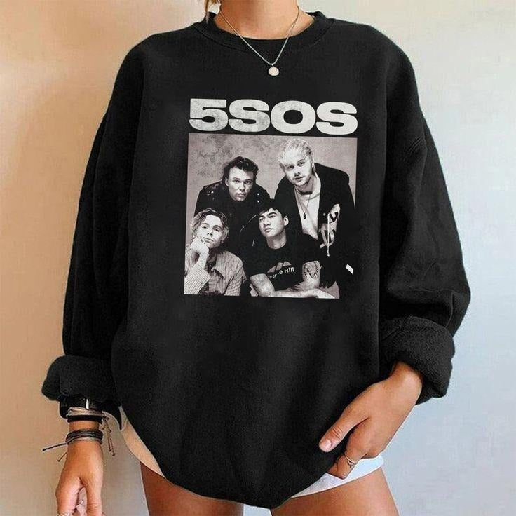 5 Seconds of Summer Tour Sweatshirt, Music Fan Graphic Design T-Shirts, Hoodie | PureTeeCo.com