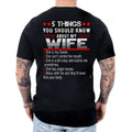 5 Things You Should Know About My Wife Shirt, Husband T Shirt Back Print, Funny Gift For Husband From Wife, Regular Fit...