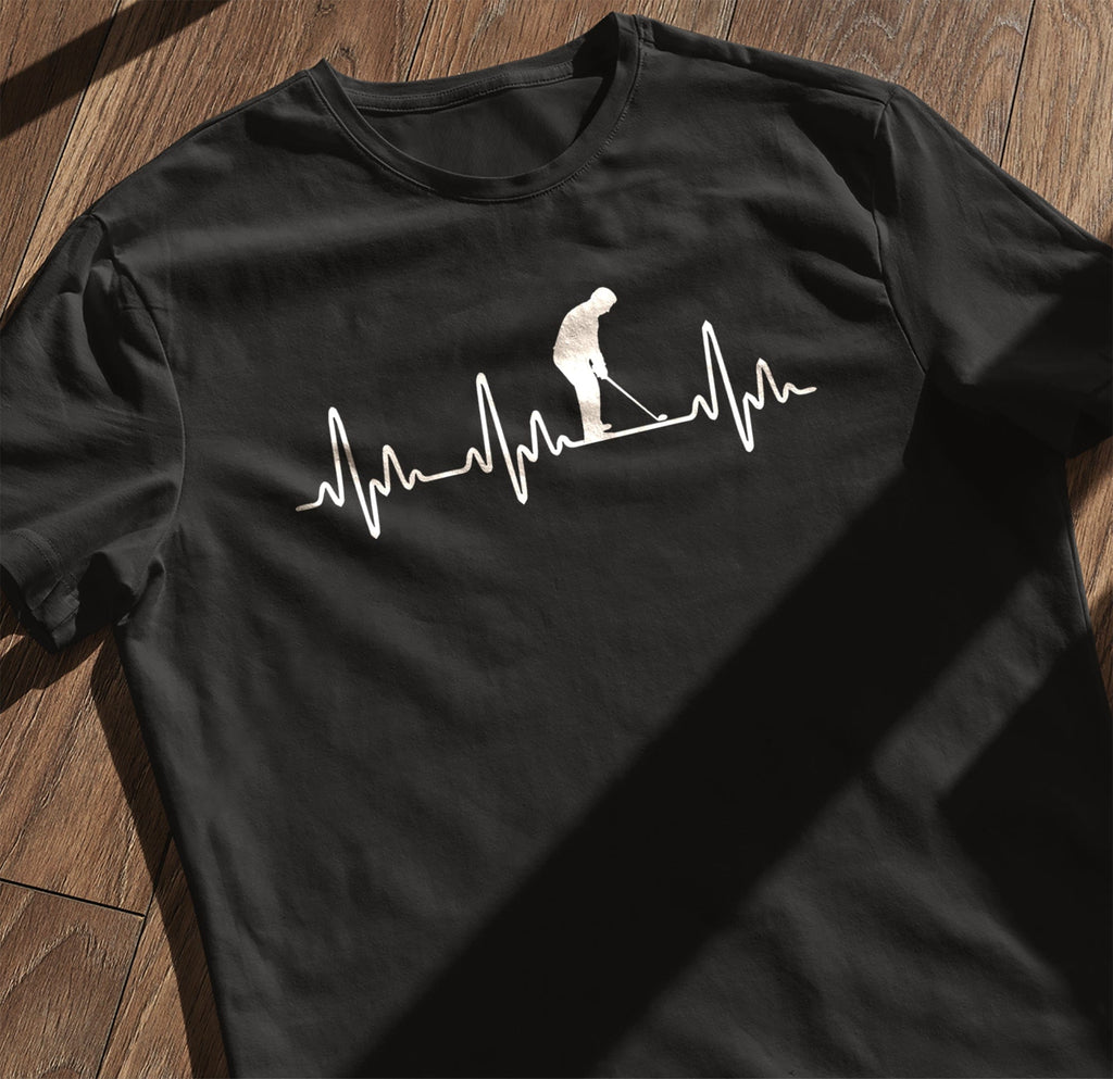 Golf Heartbeat TShirt Swing into Hoodie, Sweatshirt | PureTeeCo.com (Image 3)