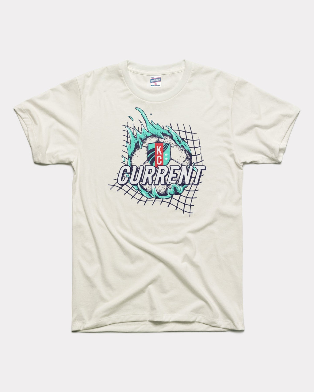 KC Current Soccer Flames Vintage White T-Shirt Hoodie, Sweatshirt | PureTeeCo.com