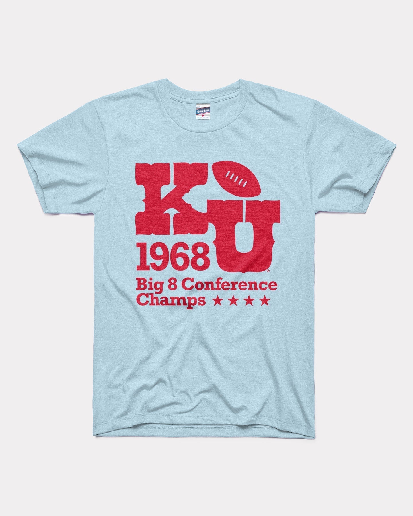 KU Jayhawks Big 8 Football Champs Powder T-Shirt Hoodie, Sweatshirt | PureTeeCo.com (Image 1)