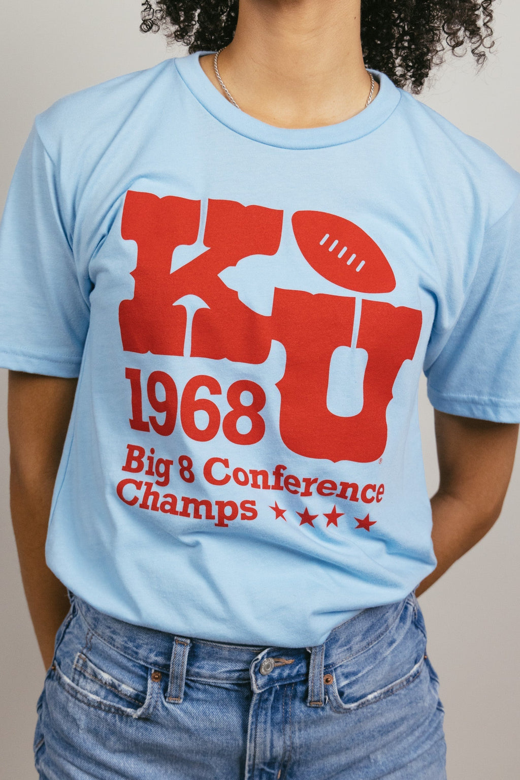 KU Jayhawks Big 8 Football Champs Powder T-Shirt Hoodie, Sweatshirt | PureTeeCo.com (Image 2)