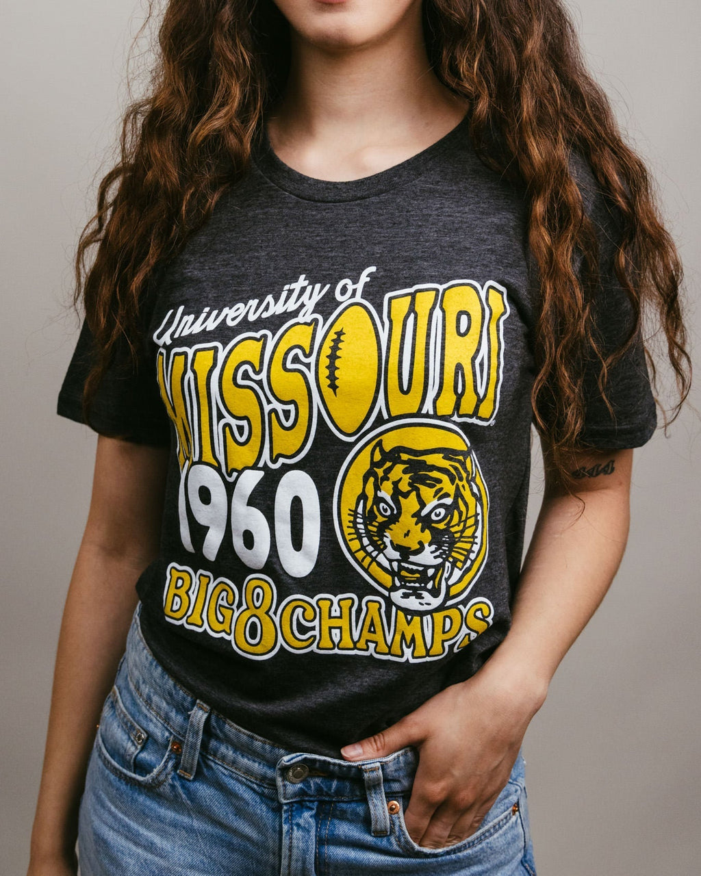Missouri Tigers Big 8 1960 Champs Black T-Shirt Hoodie, Sweatshirt | PureTeeCo.com (Image 2)