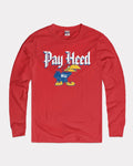 KU Jayhawks Pay Heed Cherry Long Sleeve T-Shirt Hoodie, Sweatshirt | PureTeeCo.com