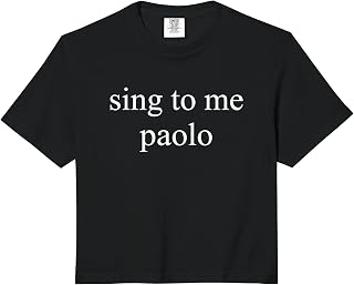 Sing to Me Paolo Minimalist Aesthetic Retro Music Quotes Comfort Colors Crop Top