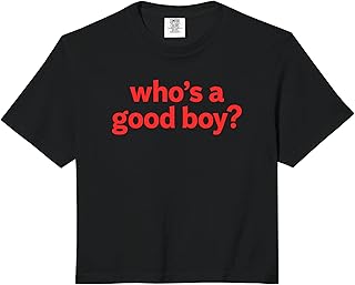 Whos a Good Boy Funny Y2k Grunge Comfort Colors Crop Top