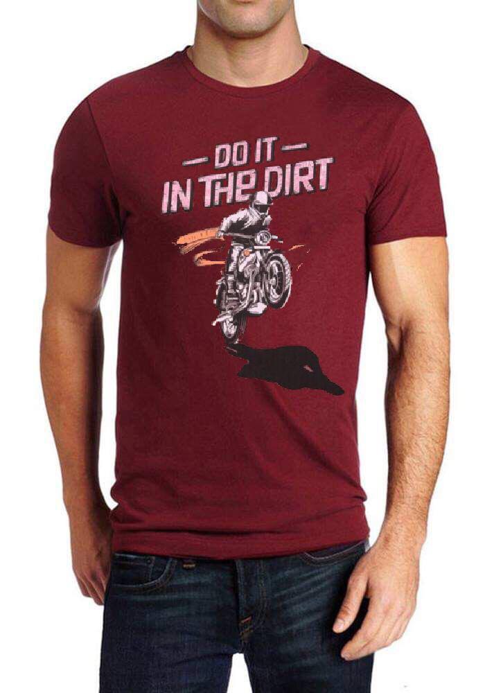 Royal Enfield Maroon Half Sleeve T-Shirt Hoodie, Sweatshirt | PureTeeCo.com