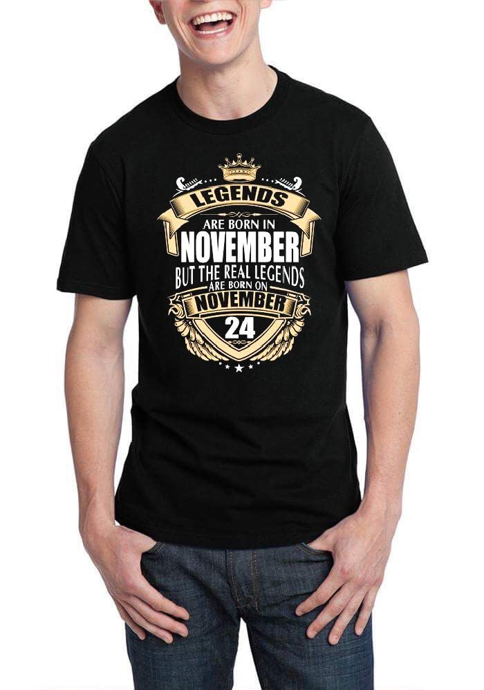 Legends Are Born On November 24 T-Shirt Hoodie, Sweatshirt | PureTeeCo.com