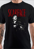 Scarface Half Sleeve Black T-Shirt Hoodie, Sweatshirt | PureTeeCo.com