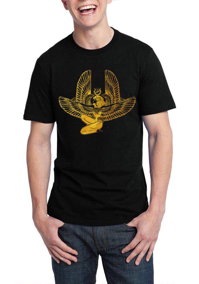 Golden Goddess Half Sleeve Black T-Shirt Hoodie, Sweatshirt | PureTeeCo.com