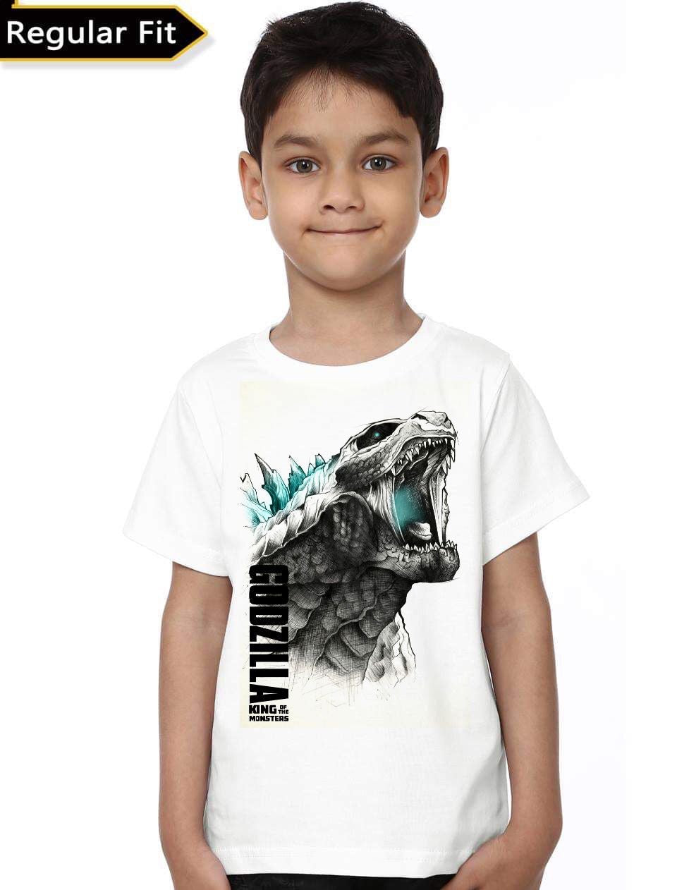 Godzilla White Kids T-Shirt Hoodie, Sweatshirt | PureTeeCo.com