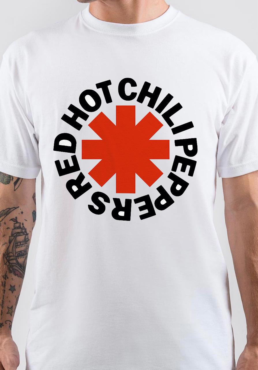 Red Hot Chilli Pepper Band White T-Shirt Style001 Hoodie, Sweatshirt | PureTeeCo.com