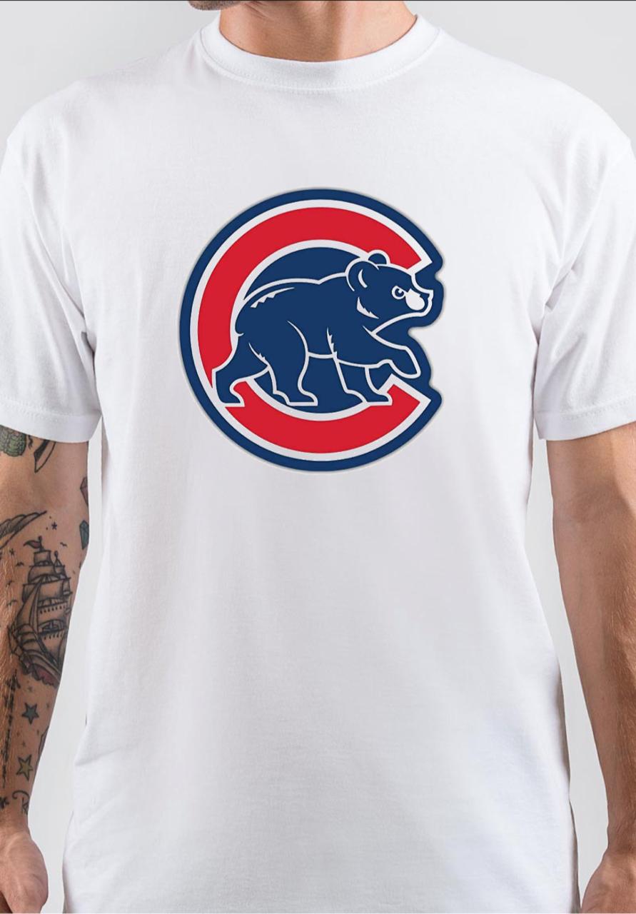 Chicago Cubs Half Sleeve White T-Shirt Hoodie, Sweatshirt | PureTeeCo.com