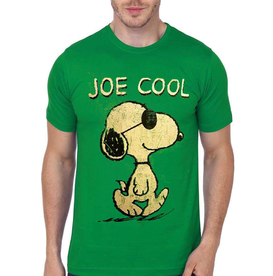 Joe Cool Half Sleeve Green T-Shirt Hoodie, Sweatshirt | PureTeeCo.com