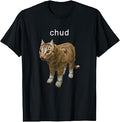 Funny Chud Low Poly Cat Retro 90s Gaming Meme T-Shirt