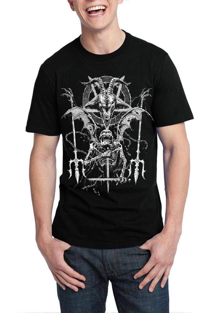 666 Satan Goat Skull T-Shirt Hoodie, Sweatshirt | PureTeeCo.com