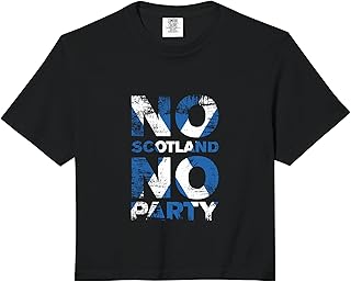 Scottish Banner Fan Scotland Flag Retro No Scotland No Party Comfort Colors Crop Top