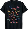 Funny Ow Ow Ow Ow Saying Body Pain Character Humor T-Shirt