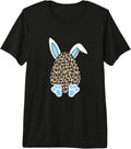 Funny easter eggs leopard print eggs bunny ear tee