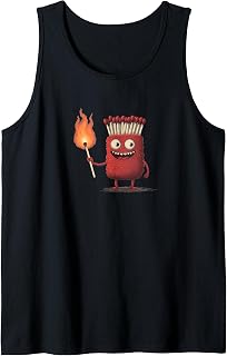 Funny Match with Fire and Flames Costume Tank Top