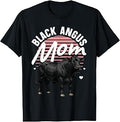Best Black Angus Art for Women Girls Mom Beef Cattle Rancher T-Shirt