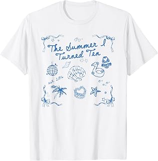 Summer I Turned Ten Year Old Est 2016 10th Birthday T-Shirt