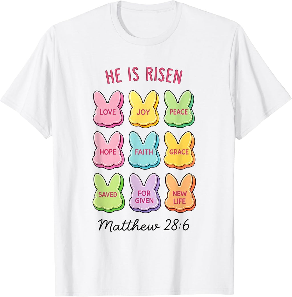 Christian Matthew 28:6 Bible Verse Tee