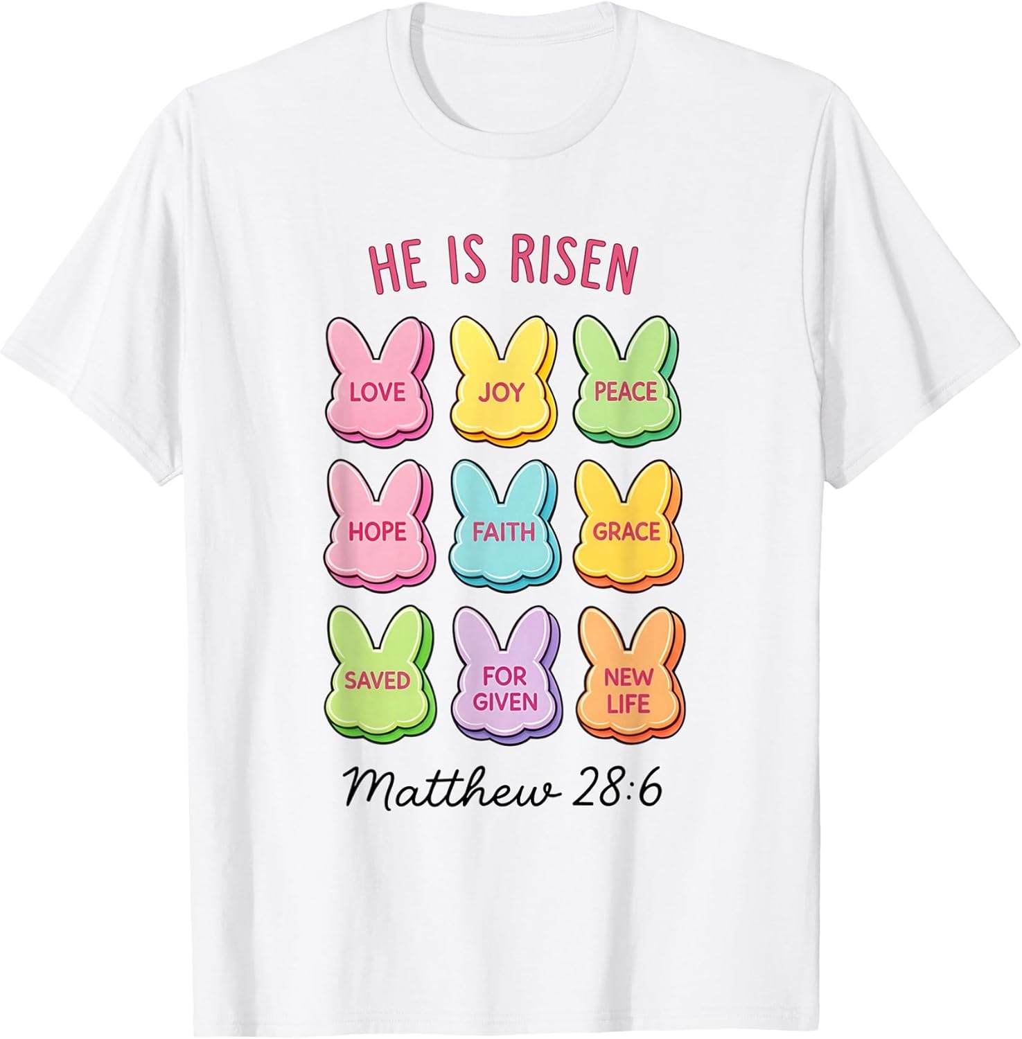 Christian Matthew 28:6 Bible Verse Tee