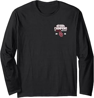 Oklahoma Sooners National Champs 2026 Baseball Bracket Black Long Sleeve T-Shirt