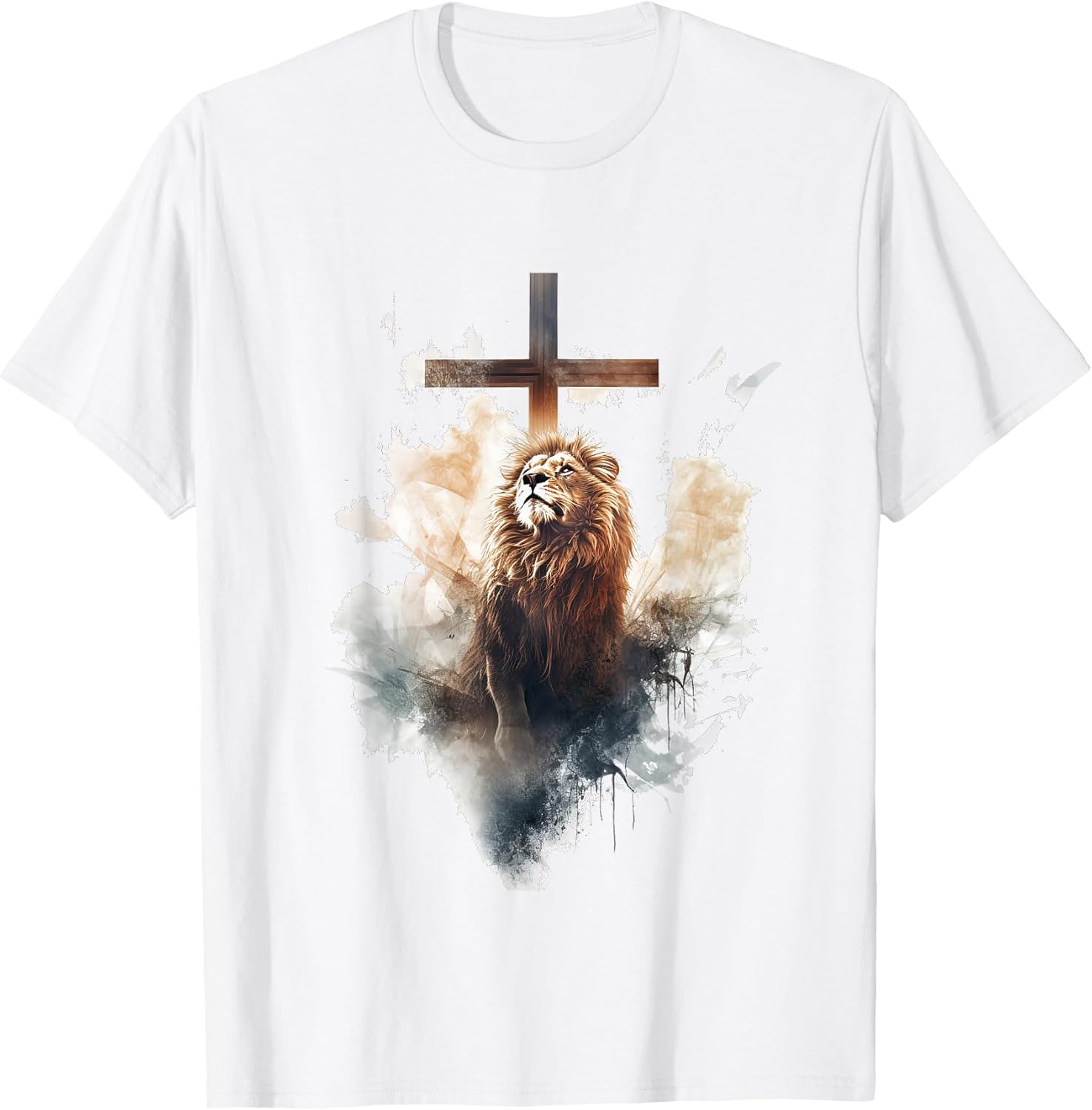 Yeshua The Lion of Judah Christian Cross Design