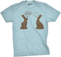 Mens Faceless Chocolate Bunny Funny Half Eaten Easter Gift Adult Gift T Shirt