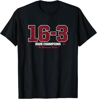 16-3 2026 Champs - Carolina Hockey T-Shirt