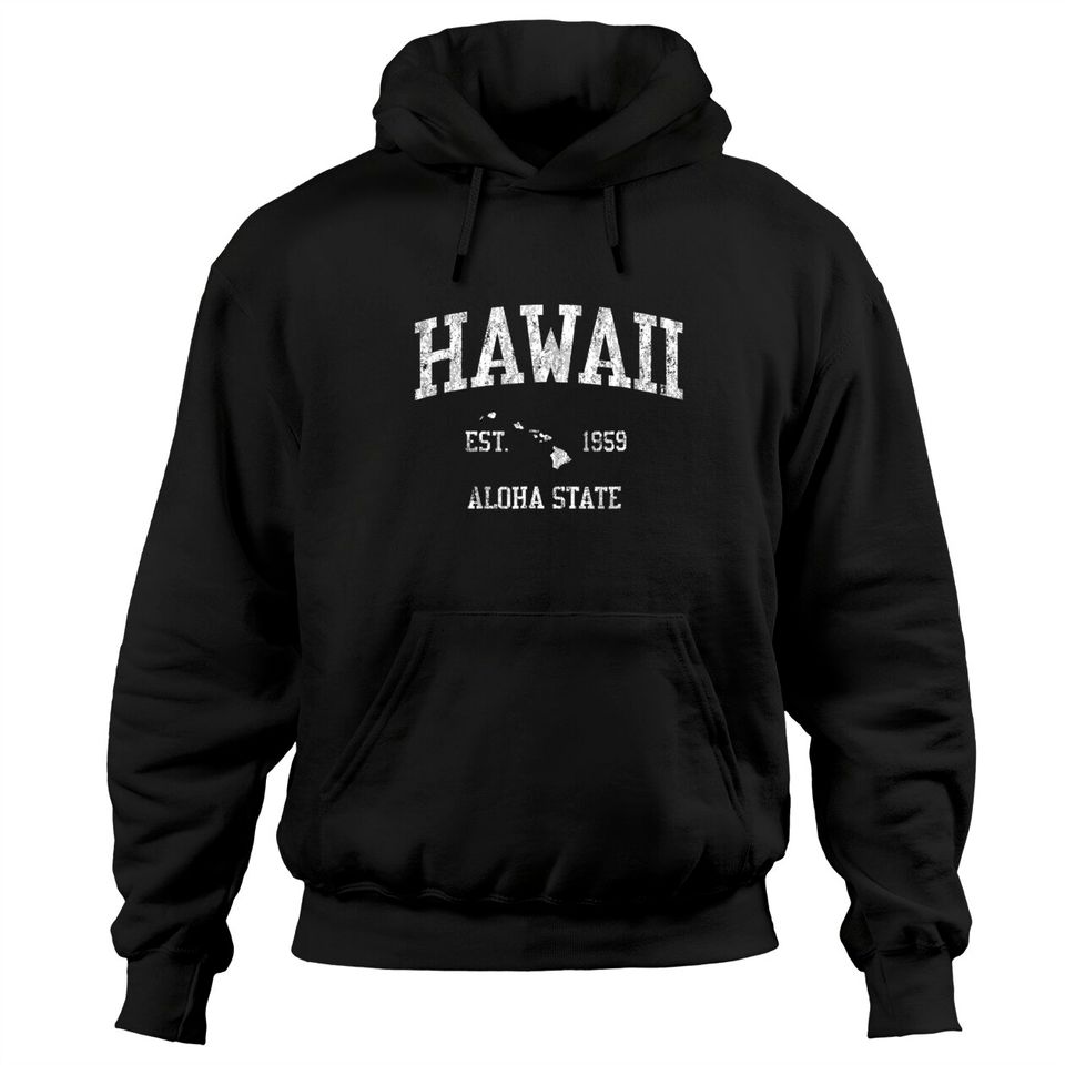 Hawaii Hoodie Vintage Sports Design Hawaiian Islands Hoodie
