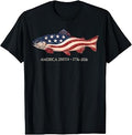 250th Anniversary USA Shirt 1776 2026 Fishing Flag Tee T-Shirt