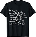 Funny Ow Ow Ow Ow Body Pain Character Humor Design T-Shirt