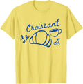 Coffee & Croissant French Croissant Retro Graphic Aesthetic T-Shirt