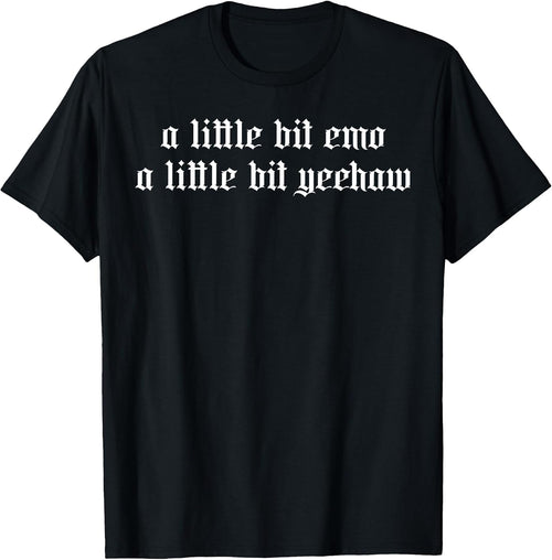 A Little Bit Emo A Little Bit Yeehaw Funny Western Goth T-Shirt
