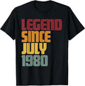 Legend Since July 1980 46th Birthday 46 Years Old - Awesome T-Shirt