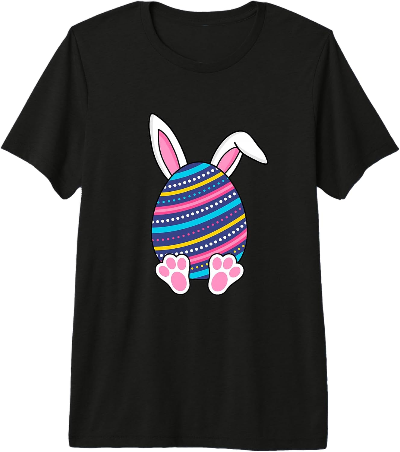 Funny easter egg with bunny ears happy easter day