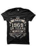 Born In April 1969 Black T-Shirt Hoodie, Sweatshirt | PureTeeCo.com
