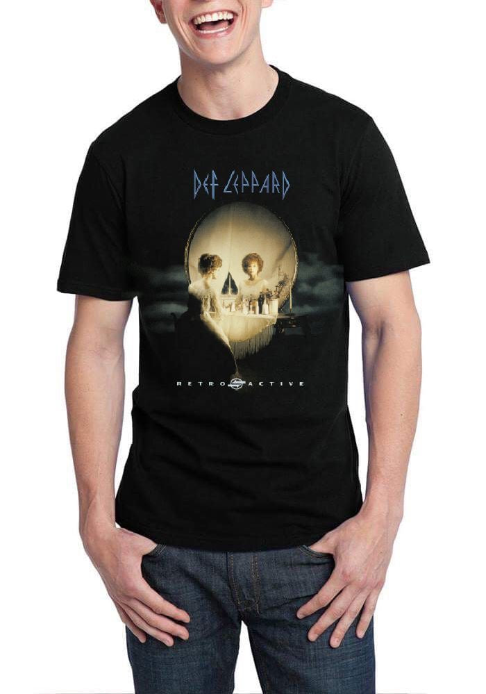 Def Leppard Miss You In A Heartbeat Half Sleeve Black T-Shirt Hoodie, Sweatshirt | PureTeeCo.com