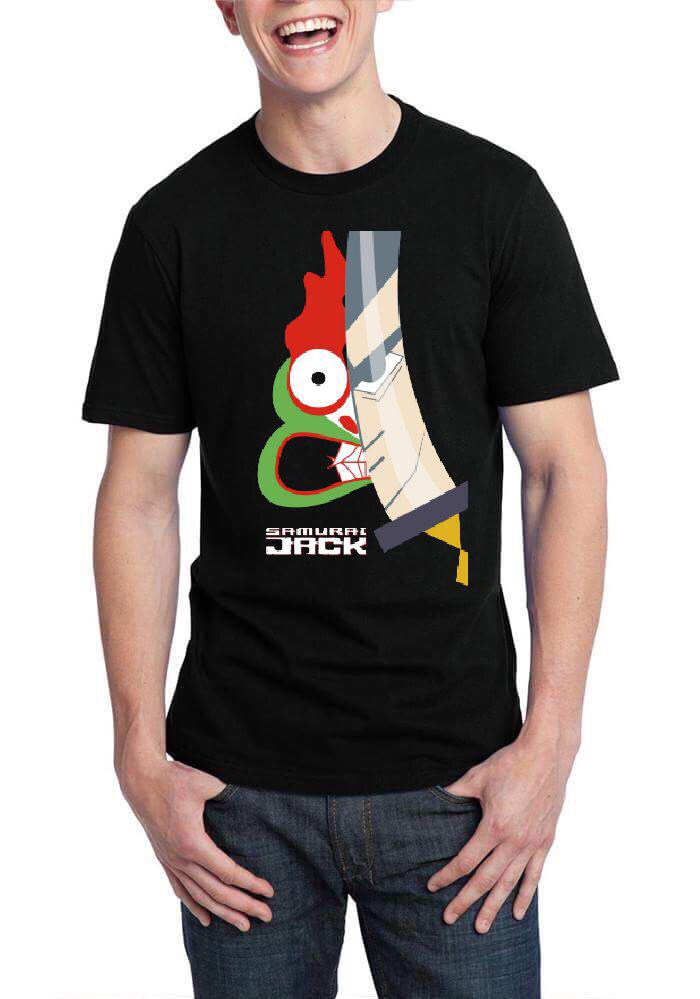 Samurai Jack Half Sleeve Black T-Shirt Hoodie, Sweatshirt | PureTeeCo.com