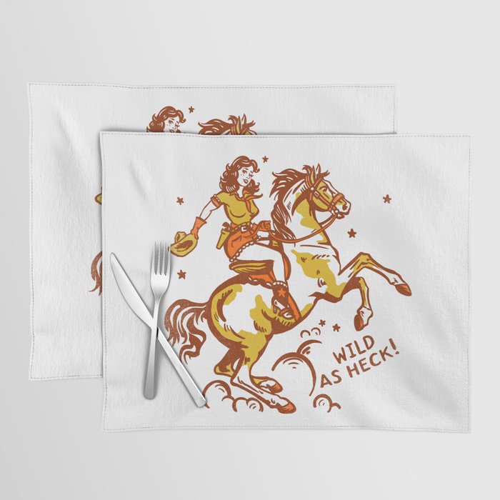 Funny Cowgirl On A Horse Placemat Gallery Image 1