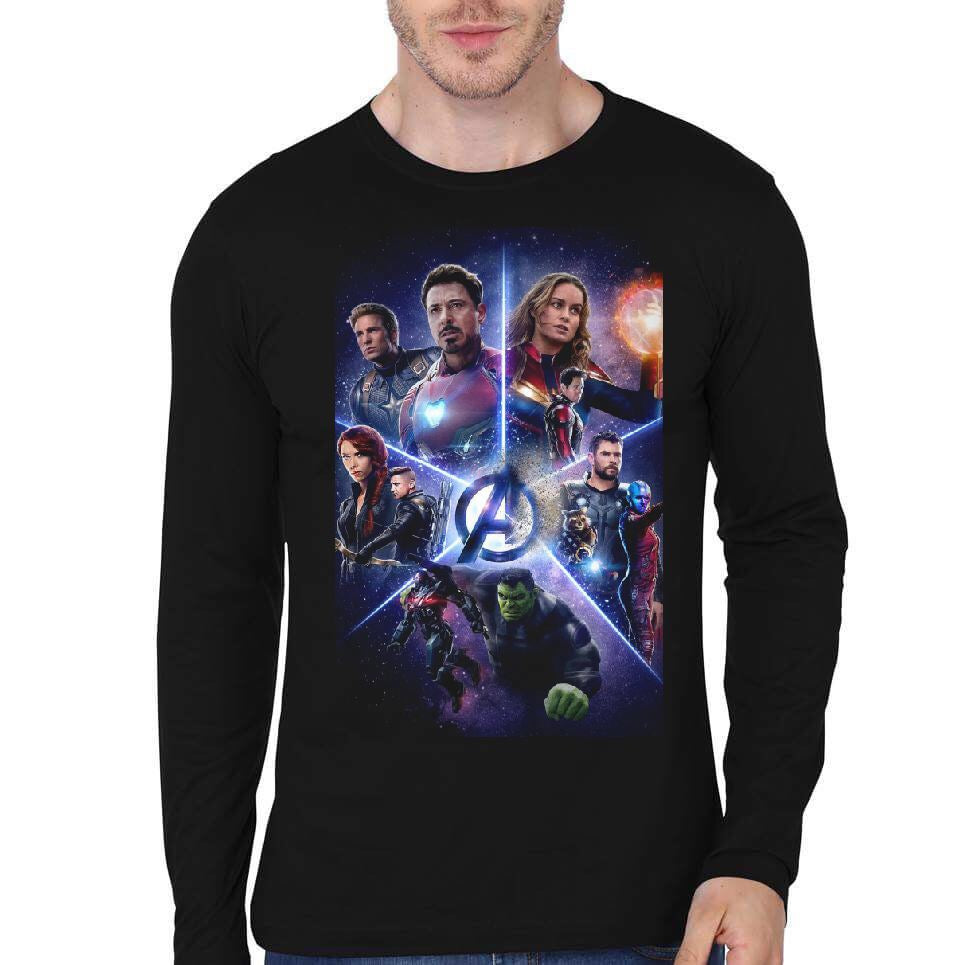 Avengers Endgame Black Full Sleeve T-Shirt Style003 Hoodie, Sweatshirt | PureTeeCo.com