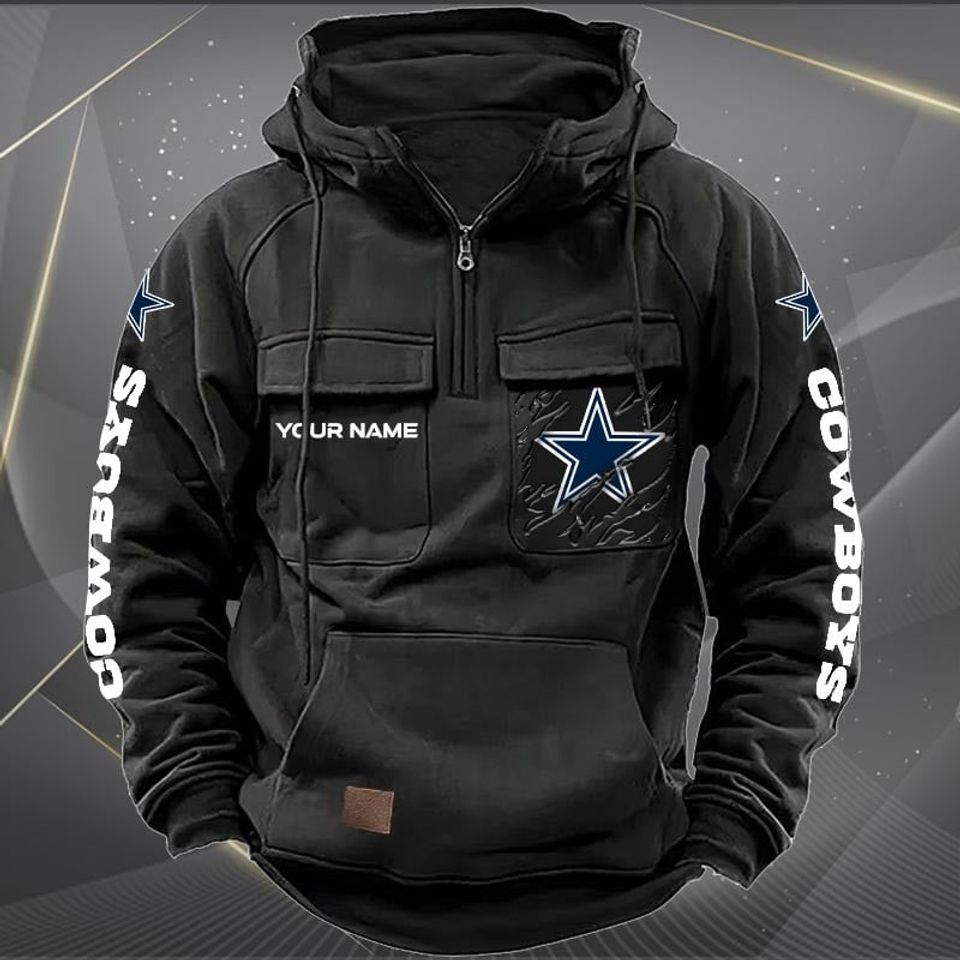 Dallas Cowboys Vintage Men Hoodies With Custom Name