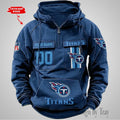 Tennessee Titans Vintage Men Hoodies With Custom Name & Number