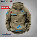 Detroit Lions Custom Vintage Cargo Hoodie